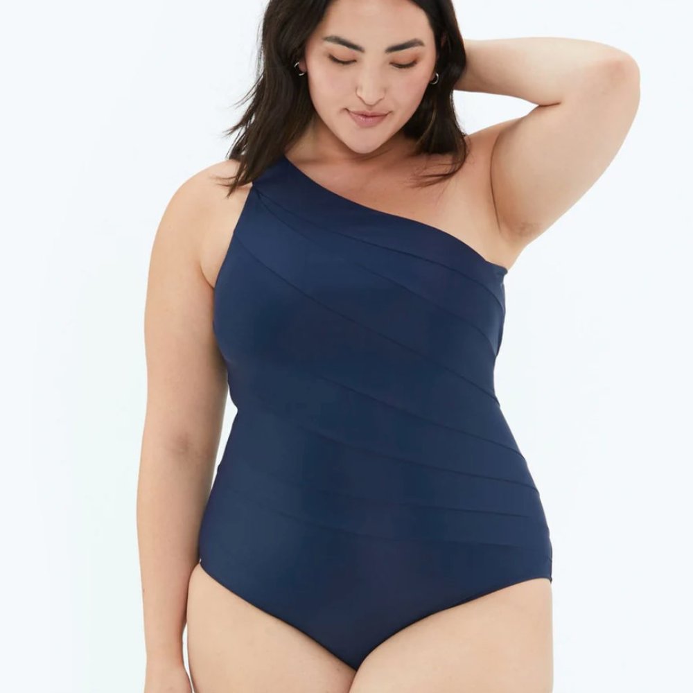 summersalt 22 24 LONG TORSO 22LT 24LT navy sidestroke one piece NWT new